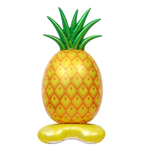 ParPix XXL Stehender Ananas Deko Ballon 150x70cm, Stehend Ananas Folienballon Sommerdeko,Hawaii Deko Luftballons,Pineapple Ballons für Strand Tropisch,Pool,Hawaiian,Gartenparty,Sommer Party Dekoration von ParPix