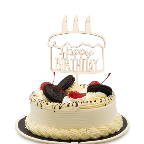 ParPix Happy Birthday Cake Topper, Holz Happy Birthday Tortendeko, Wiederverwendbarcake Cake Topper Geburtstag, Tortendeko Geburtstag, Tortendeko Happy Birthday für Mädchen Jungen Geburtstagsfeiern ParPix Happy Birthday Cake Topper, Holz Happy Birthday Tortendeko, Wiederverwendbarcake Cake Topper Geburtstag, Tortendeko Geburtstag, Tortendeko Happy Birthday für Mädchen Jungen Geburtstagsfeiern von ParPix