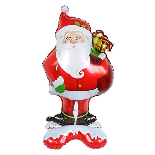 ParPix Nikolaus Weihnachten Folienballon Stehend XXL Deko, Weihnachtsmann Luftballon Große, Christmas Decorations, Weihnachtsdeko Weihnachtsballons von ParPix