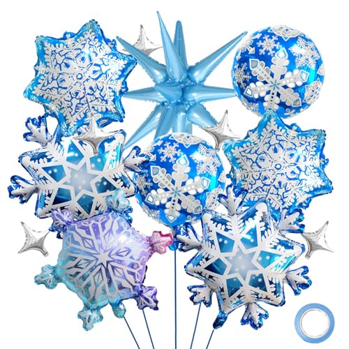 ParPix Schneeflocken Ballons Frozen Geburtstagsdeko, Luftballon Schneeflocke, Weihnachten Deko Schnee Folienballon, Stern Snowflake Winter Dekorationen ParPix Schneeflocken Ballons Frozen Geburtstagsdeko, Luftballon Schneeflocke, Weihnachten Deko Schnee Folienballon, Stern Snowflake Winter Dekorationen von ParPix