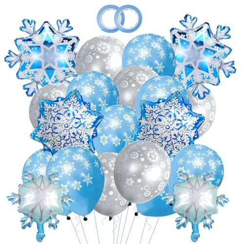 ParPix Schneeflocken Ballons Frozen Geburtstagsdeko,26 Stk Schneeflocken Luftballon,Weihnachten Deko Schnee Folienballon Frozen,Luftballon Schneeflocke,Snowflake Luftballons Frozen Winter Dekorationen ParPix Schneeflocken Ballons Frozen Geburtstagsdeko,26 Stk Schneeflocken Luftballon,Weihnachten Deko Schnee Folienballon Frozen,Luftballon Schneeflocke,Snowflake Luftballons Frozen Winter Dekorationen von ParPix
