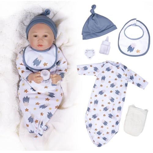 Paradise Galleries® Realistische Reborn-Babypuppe, Mayra Garza – Bildhauerin und Künstlerpuppen-Kollektion, 45,7 cm, mit Zubehör, besonderes Geburtstagsgeschenk, ab 3 Jahren, My Sleepy Star von Paradise Galleries