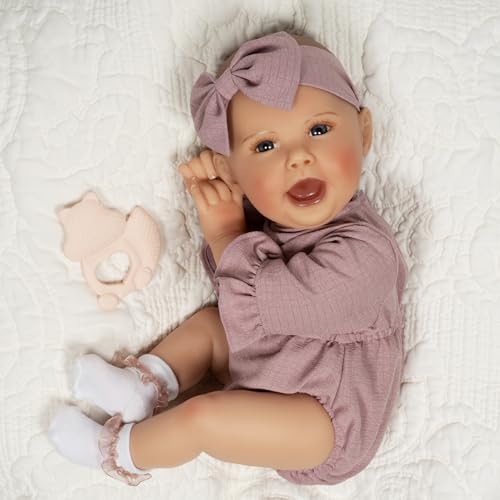Paradise Galleries 48,3 cm realistische Babypuppe Lauren Faith James Designerpuppe GentleTouch Vinyl Blaue Augen Silikon Beißring Spielzeug - Nora von Paradise Galleries