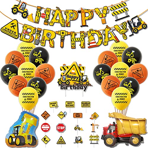 Bagger alles Gute zum Geburtstag Banner, Dumper Truck Party Dekoration, Baustelle Bauwagen Ballons, Party Supplies Folie Ballons, Banner, Kuchen Dekorationen Bagger alles Gute zum Geburtstag Banner, Dumper Truck Party Dekoration, Baustelle Bauwagen Ballons, Party Supplies Folie Ballons, Banner, Kuchen Dekorationen von Pararty