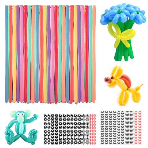 100 Stück Luftballons Modellierballons, Lange Luftballons Zum Formen, Luftballons Tiere Formen, Modellierballons Ballon Tiere Kit für Tierherstellung Ballon und Geburtstag Party Dekoration von Parastar