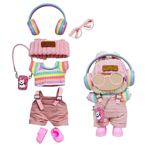 7pcs Doll Clothes for Labbubu Outfit 17cm 15cm LBB Clothing Set and Accessories (No Doll) Rainbow von Parateck
