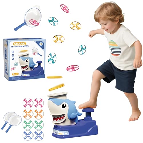 Pardofelis Outdoor Spielzeug ab 3 4 5 6 7 8 Jahre, Fliegende Untertasse Launcher Spielzeug, Outdoor Spiele für Kinder, Garten Spielzeug Kinder, Propeller Spielzeug für Draußen von Pardofelis