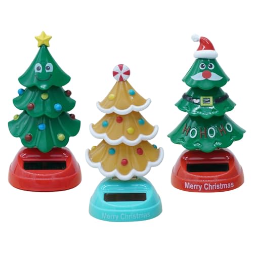 Solarbetriebener tanzender Weihnachtsbaum, 3 Stück, solarbetrieben, tanzender Weihnachtsbaum, schwingender Weihnachtsbaum, animierter Wackelkopf, Tänzer, Sonnenfänger, Auto-Armaturenbrett, Dekoration, Solarbetriebener tanzender Weihnachtsbaum, 3 Stück, solarbetrieben, tanzender Weihnachtsbaum, schwingender Weihnachtsbaum, animierter Wackelkopf, Tänzer, Sonnenfänger, Auto-Armaturenbrett, Dekoration, von Parfaour