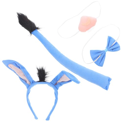 Parliky 1 Satz Eselohren Haarreif Nase und Fliege für Karneval Halloween und Tierkostümpartys Tierische Verkleidung für Erwachsene Parliky 1 Satz Eselohren Haarreif Nase und Fliege für Karneval Halloween und Tierkostümpartys Tierische Verkleidung für Erwachsene von Parliky