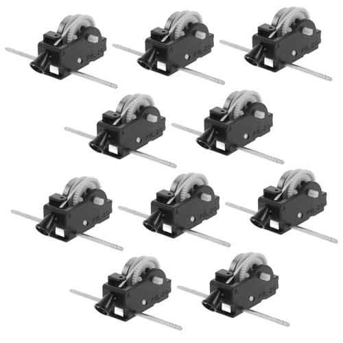 Parliky 10 Stück Box DIY Aufziehauto Roboter Kleines Autozubehör Teile DIY Zubehör Roboter Kunststoff Schwarz von Parliky