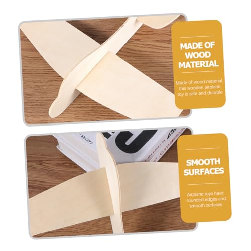 Parliky 10 Stück Teiliges Holzflugzeug Bausatz zum Selbstmontieren Kinderfreundliches DIY Modellflugzeug Leicht Zusammenbaubar Pädagogisches für Hand Auge koordination für von Parliky