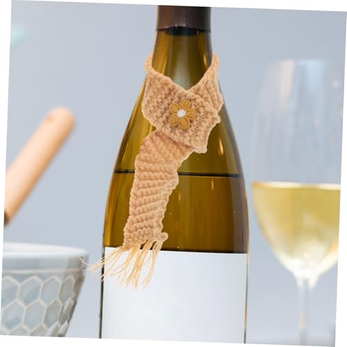 Parliky 10 Stück Teiliges Mini Strickschals aus Baumwolle Verstellbare Dekorative Puppenschals Vielseitige Party Favors und Miniatur Wohnaccessoires für DIY Flaschen und Puppen Dekoration von Parliky