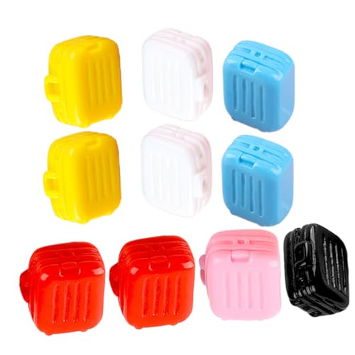 Parliky 10 Stück Teiliges Miniatur Puppenhaus Zubehör Miniaturkoffer Realistisch Gefertigt Bunte Mischung für Puppenhaus Dekoration und Kreative Gestaltung Parliky 10 Stück Teiliges Miniatur Puppenhaus Zubehör Miniaturkoffer Realistisch Gefertigt Bunte Mischung für Puppenhaus Dekoration und Kreative Gestaltung von Parliky