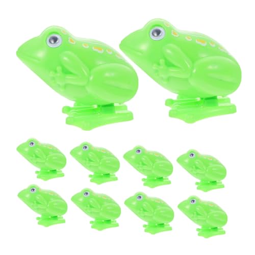 Parliky 10 Stück Teiliges Retro Aufziehfrosch aus Robustem Kunststoff Wind Up Tierfiguren zum Laufen und Springen Leichte Kinderparty Mitgebsel für Geburtstag und Freizeitspaß von Parliky