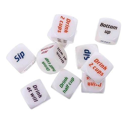 Parliky 10 Stück Teiliges Weiße Runde Trinkspiel würfel aus Acryl Kreative Entertainment dice für Ktv Bar und Party Robust und Vielseitig für Erwachsene und Junggesellenabschiede Parliky 10 Stück Teiliges Weiße Runde Trinkspiel würfel aus Acryl Kreative Entertainment dice für Ktv Bar und Party Robust und Vielseitig für Erwachsene und Junggesellenabschiede von Parliky