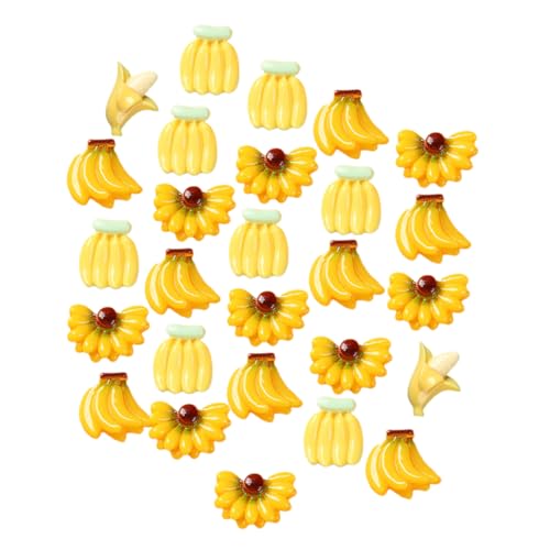 Parliky 100 Stück Lebensechte Künstliche Mini Bananen Deko Attrappe Fotorequisite Realistische Früchte für Party Küchen Tischdekoration von Parliky