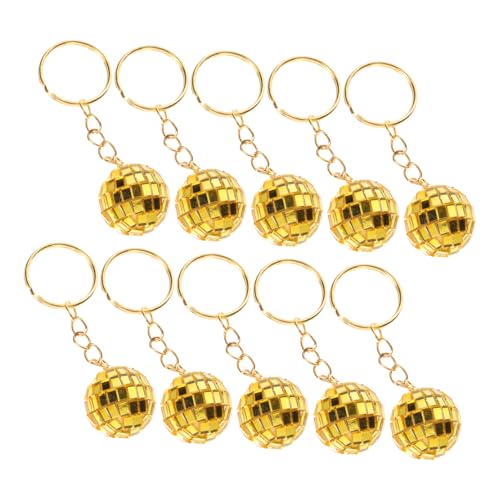 Parliky 12 Stück Teiliges Disco Ball Schlüsselanhänger Set Mini Spiegelkugeln mit Goldenen Akzenten Stilvolle Party Accessoires für Hochzeiten Jubiläen und Disco Mottofeiern Vielseitige von Parliky