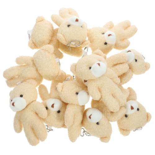 Parliky 12 Stück Teiliges Mini Teddybär Weiche Plüschanhänger aus Hochwertigem Material Kleine Bären Schlüsselanhänger und DIY Taschenanhänger Realistische Mini Bären für Vielseitige von Parliky