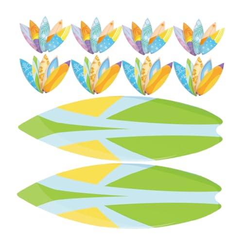 Parliky 120 Stück Teiliges Surfboard Sticker Hawaiian Party Dekorationen Selbstklebende Wasserfeste Surfbrett Aufkleber mit Bunten Mustern für Strand Meeresthemen Einfache Anwendung und von Parliky