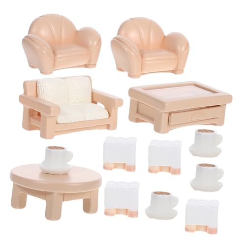 Parliky 13 Stück Teiliges Miniatur puppenhaus möbelset mit Realistischen Mini Sofa Stühlen und Tischen Detailgetreue Puppenhaus Dekoration für Wohnzimmer Sammler Parliky 13 Stück Teiliges Miniatur puppenhaus möbelset mit Realistischen Mini Sofa Stühlen und Tischen Detailgetreue Puppenhaus Dekoration für Wohnzimmer Sammler von Parliky