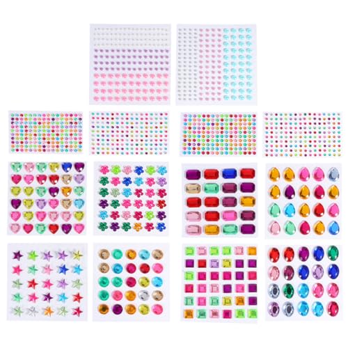 Parliky 14 Blatt Aufkleber DIY Für Scrapbook Dekoration Aufkleber Über Kristall Imitation Stereoskopisches Geschenk Kunst Acryl von Parliky