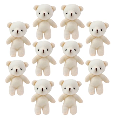 Parliky 15 Stück Puppen Cartoon Tasche Schlüsselanhänger Winziger Hängender Charm Bär Für Plüsch Anhänger Mini Puppe DIY Geldbörse Tiere Blumenstrauß Ornament Tier Gefüllt Klein von Parliky
