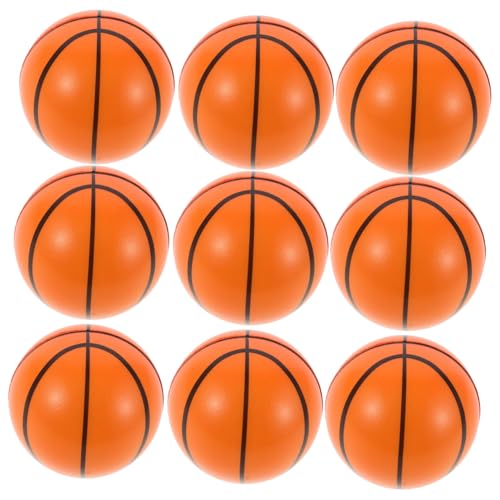 Parliky 15 Stück Teiliges PU Stressbälle Basketballform Stressbälle Elastisch Bunte Knautschbälle für Motorik Training Partygeschenke von Parliky