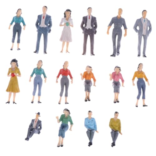 Parliky 16 Stück Miniatur Figuren für Puppenhaus Architektur Schulprojekt Zubehör Zufällige Farbe Zufällige Farbe von Parliky