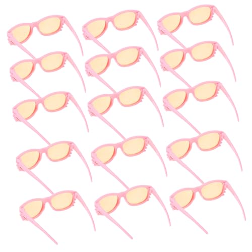 Parliky 16 Stück Teiliges Puppen-Sonnenbrillen Leichtem Kunststoff Kreative Mini-Brillen Lustige Puppenzubehör Dekoration für Mädchen und DIY Bastelprojekte von Parliky