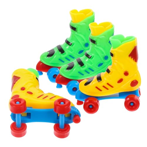 Parliky 2 Paar Finger Skate Toy Roller Skates aus Robustem Kunststoff Buntes Miniatur Rollschuh zur Druckreduzierung Perfektes Fingerspielzeug für Fingerkoordination und Zufällige Farbe Parliky 2 Paar Finger Skate Toy Roller Skates aus Robustem Kunststoff Buntes Miniatur Rollschuh zur Druckreduzierung Perfektes Fingerspielzeug für Fingerkoordination und Zufällige Farbe von Parliky