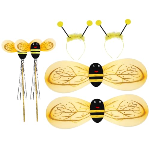 Parliky 2 Sätze Bienenkostüm mit Flügeln und Haarreif Inklusive Zauberstab Strapazierfähige Kunststoff Requisiten für Karneval Halloween und Mottopartys Kreatives Bienen Accessoire für Parliky 2 Sätze Bienenkostüm mit Flügeln und Haarreif Inklusive Zauberstab Strapazierfähige Kunststoff Requisiten für Karneval Halloween und Mottopartys Kreatives Bienen Accessoire für von Parliky