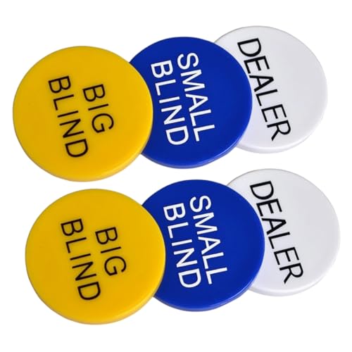 Parliky 2 Sätze Poker Chips Small Big Blind Gambling Tokens für Holdem Bingo Spielzubehör Robust Leicht Tragbar von Parliky