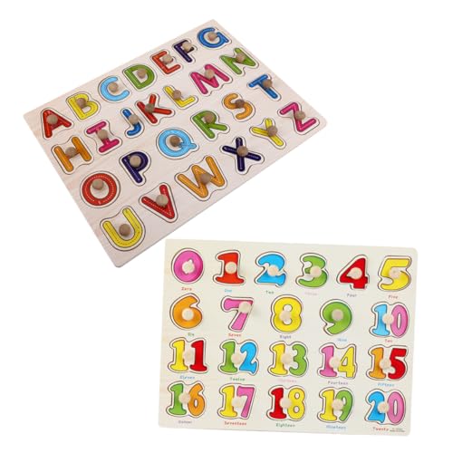 Parliky 2 Satz Holzpuzzle Alphabet und Zahlen Bunte Montessori Lernspiele Interaktives Sortierpuzzle für Kleinkinder Feinmotorik und Handkoordination Langlebiges Pädagogisches Parliky 2 Satz Holzpuzzle Alphabet und Zahlen Bunte Montessori Lernspiele Interaktives Sortierpuzzle für Kleinkinder Feinmotorik und Handkoordination Langlebiges Pädagogisches von Parliky