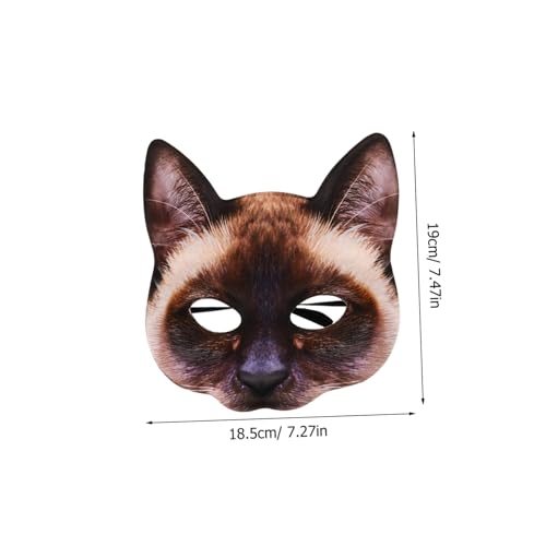 Parliky 2 Stück Katzenmasken Cosplay Maske Tiermaske für Karneval Halloween Party Realistische Halbgesichtsmaske mit Digitalem Druck Leicht und Bequem für Maskerade und Kostümfest Parliky 2 Stück Katzenmasken Cosplay Maske Tiermaske für Karneval Halloween Party Realistische Halbgesichtsmaske mit Digitalem Druck Leicht und Bequem für Maskerade und Kostümfest von Parliky
