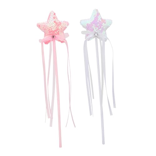 Parliky 2 Stück Magischer Zauberstab Sternform Pailletten Leichtes Cosplay Requisite für Mädchen Bühnenauftritte Halloween Party Zubehör Rosa Weiß Parliky 2 Stück Magischer Zauberstab Sternform Pailletten Leichtes Cosplay Requisite für Mädchen Bühnenauftritte Halloween Party Zubehör Rosa Weiß von Parliky