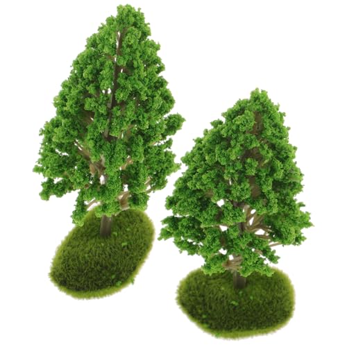 Parliky 2 Stück Miniatur Straßenbaum Künstlicher Modellbaum für Diorama Landschaftsbau Langlebiges Leichtes Kunststoffmodell Realistische Gestaltung für DIY Sandtisch und Mikro von Parliky
