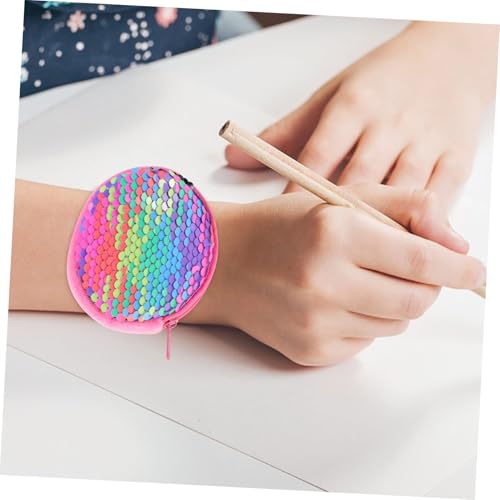 Parliky 2 Stück Slap Armbänder für Mädchen Partygeschenk und Spielpreis Bunte Cartoon wristbands mit Glitzernden Pailletten Dekorative Kinderparty Accessoires von Parliky