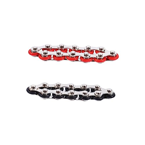 Parliky 2 Stück Teiliges Fahrradkette Fidget Toy Roller Chain Stressabbau Schlüsselanhänger für Erwachsene und Jugendliche Antistress für Schule und Alltag von Parliky