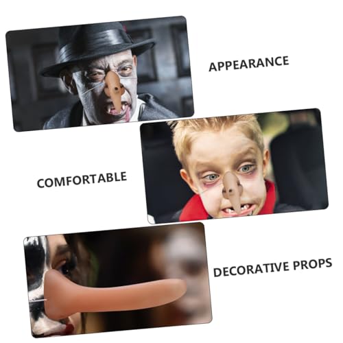 Parliky 2 Stück Teiliges Halloween Hexennasen aus Sicherem Gummi Realistisch Gestaltete Wiederverwendbare Hexen Dekorationen für Kostümparty Cosplay und Kinderpartys als von Parliky