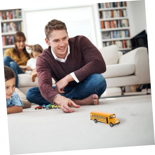 Parliky 2 Stück Teiliges Pull Back Bus für Realistisches Schulbus Modell mit Öffnenden Türen und Beweglichem Stoppschild Langlebig aus Metalllegierung für Jungen und Mädchen Ab Jahren von Parliky