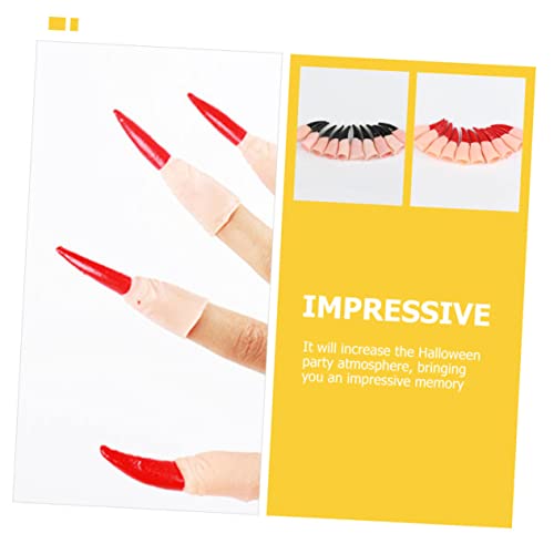 Parliky 20 Stück Hexe Nägel Streich Halloween -Requisite TIPP Nagel schrecklicher falscher Finger Halloween tragen Finger Festival Gummi Parliky 20 Stück Hexe Nägel Streich Halloween -Requisite TIPP Nagel schrecklicher falscher Finger Halloween tragen Finger Festival Gummi von Parliky