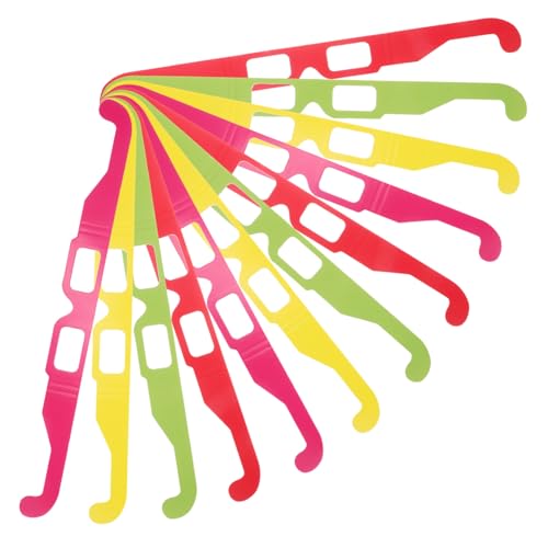 Parliky 20 Stück Regenbogen Spektralbrillen Spezielle Prismeneffekt Brille Für Festival Konzert Weihnachtsbeleuchtung Rave Party Zubehör von Parliky