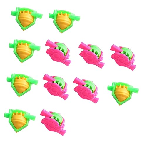 Parliky 20 Stück Teiliges Bunte Pfeifen für Lustige Drehbare Peg Tops aus Kindersicherem Kunststoff Leicht und Handgerecht Mitgebsel für Jungen und Mädchen Zufällige Zufällige Farbe von Parliky