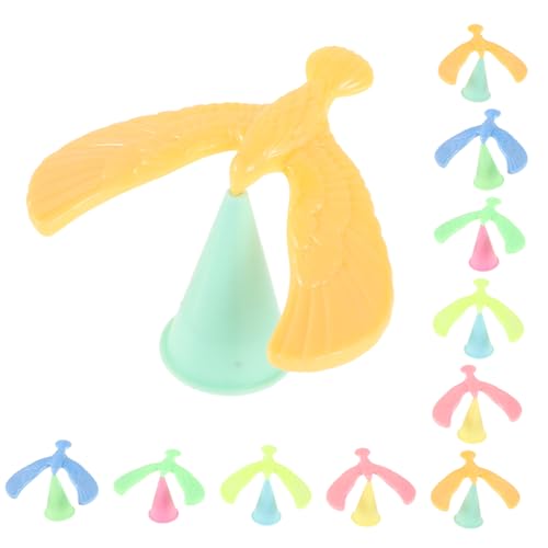 Parliky 20 Stück Teiliges Mini Balancierender Vogel aus Sicherem Lustiges Schwerkraft Balance Adler für Pädagogisches Finger Balance Buntes für Jungen und Mädchen von Parliky