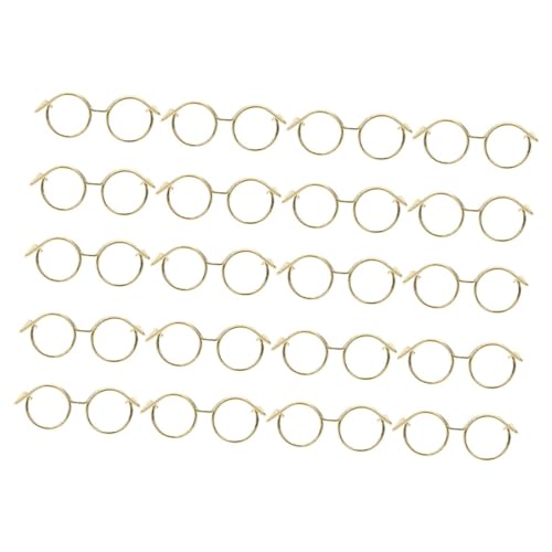 Parliky 20 Stück Teiliges Mini Metallbrillen ohne Gläser für Puppen Goldfarbene DIY Puppenhaus Zubehör Runde Rahmen Vielseitig für Puppenkleidung und Kreative Bastelprojekte Parliky 20 Stück Teiliges Mini Metallbrillen ohne Gläser für Puppen Goldfarbene DIY Puppenhaus Zubehör Runde Rahmen Vielseitig für Puppenkleidung und Kreative Bastelprojekte von Parliky