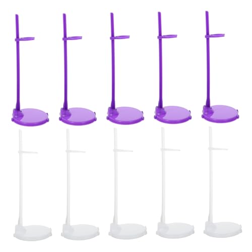 Parliky 20 Stück Teiliges Puppenständer aus Kunststoff Stabile Halterung für Doll Display Transparente und Violette Doll Holder für Puppenpräsentation und Spielzubehör Parliky 20 Stück Teiliges Puppenständer aus Kunststoff Stabile Halterung für Doll Display Transparente und Violette Doll Holder für Puppenpräsentation und Spielzubehör von Parliky