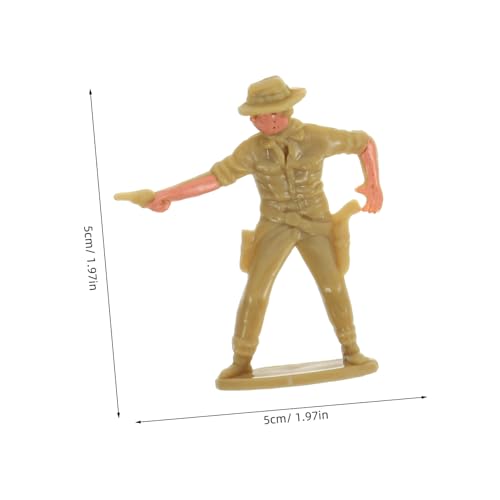 Parliky 20 Stück Teiliges Western Cowboy Figuren Mikro Modelle Wildwest Dekoration für Sandtisch Architektur von Parliky