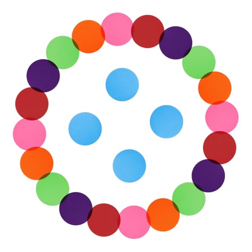 Parliky 24 Stück Teiliges Bunte Teppichpunkte rutschfeste Sitzmarkierungen für Kindergarten und Vorschule Lernspiel für Motorische Geeignet für Gruppenaktivitäten von Parliky