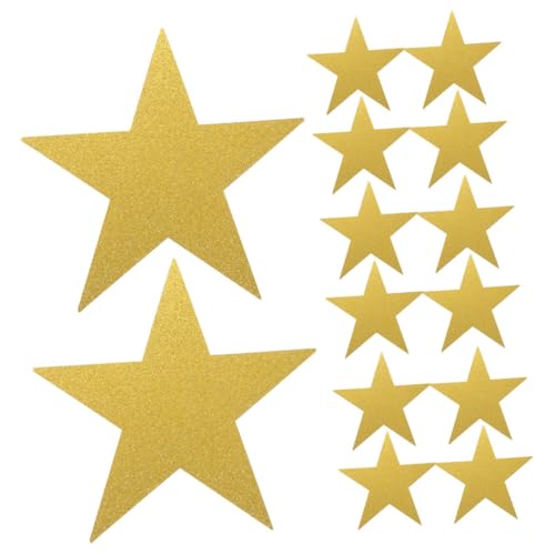 Parliky 24 Stück Teiliges Goldene Glitzer Papiersterne Handmade für Schulklassen Pinnwand Deko Vielseitige Bastelsterne zum Malen und Kreative Wanddekoration für Hochzeit Geburtstag von Parliky