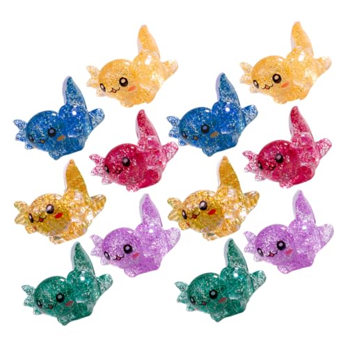Parliky 24 Stück Teiliges Mini Axolotl Figuren Set aus Robustem Wasserdichtem Harz Niedliche Deko für Garten Terrarium Puppenhaus Vielseitig Einsetzbar als DIY Accessoire und Saisonale von Parliky